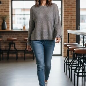 Hollister Light Gray Knit Sweater